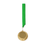 Medalha metálica com fita de poliéster e mosquetão de fixação Ø7 cm cor verde segunda vista