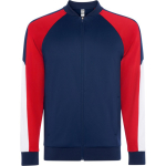 Casaco desportivo unissexo poliéster com fecho 210 g/m² Roly Direct Gladius cor vermelho primeira vista de uso
