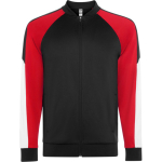 Casaco desportivo unissexo poliéster com fecho 210 g/m² Roly Direct Gladius cor vermelho-escuro primeira vista de uso