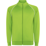 Sweatshirt desportiva unissexo com gola alta 210 g/m2 Roly Direct Valier cor verde fluorescente primeira vista de uso