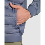 Casaco unissexo acolchoado com fecho éclair 90 g/m² Roly Direct Vivaro cor cinzento topo vista detalhe 4