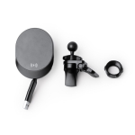 Carregador sem fios para carro com cabo retrátil Tipo C 15W cor preto vista detalhe 1