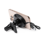 Carregador sem fios para carro com cabo retrátil Tipo C 15W cor preto vista detalhe 2