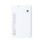Cartão localizador anti-perda resistente à água e recarregável cor branco segunda vista