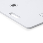 Cartão localizador anti-perda resistente à água e recarregável cor branco vista detalhe 1