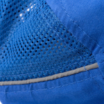 Boné desportivo com malha lateral e fita refletora 100 g/m2 cor azul real vista detalhe 1