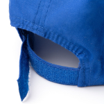 Boné desportivo com malha lateral e fita refletora 100 g/m2 cor azul real vista detalhe 2