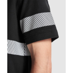 Polo unissexo de manga curta de alta visibilidade 220 g/m2 Roly Foran cor preto vista detalhe 4