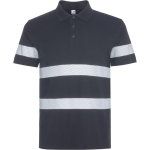 Polo unissexo de manga curta de alta visibilidade 220 g/m2 Roly Foran cor cinzento topo primeira vista de uso