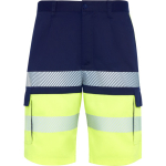 Bermuda bicolor multibolsos alta visibilidade 210 g/m2 Roly Lada cor azul-marinho segunda vista