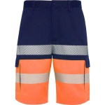 Bermuda bicolor multibolsos alta visibilidade 210 g/m2 Roly Lada cor cor-de-laranja fluorescente primeira vista de uso