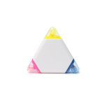 Marcador triangular 3 em 1 de plástico com 3 cores diferentes cor branco segunda vista