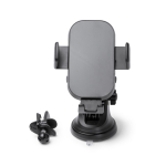 Suporte de carro para smartphone com carregador sem fios 15W ajustável cor preto segunda vista