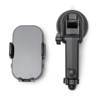 Suporte de carro para smartphone com carregador sem fios 15W ajustável cor preto vista detalhe 1