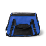 Mochila em RPET para animais com grelha e base reforçada cor azul real segunda vista