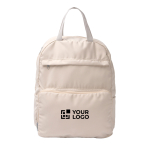 Mochila dobrável de poliéster e algodão com fecho duplo vista principal