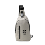 Bolsa a tiracolo em algodão reciclado com fechos e fita ajustável vista principal