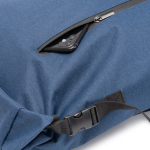 Mochila de plástico reciclado repelente a líquidos para portátil 15'' cor azul-marinho vista detalhe 3