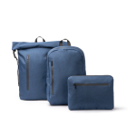 Mochila impermeável e repelente a líquidos para portátil 15'' cor azul-marinho vista detalhe 3