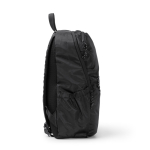 Mochila ecológica repelente à água com bolsos e fecho de correr 9'' cor preto vista detalhe 4