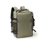 Mochila de viagem grande capacidade com abertura 180º para portátil de 15'' cor verde-escuro primeira vista de uso