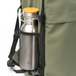 Mochila de viagem grande capacidade com abertura 180º para portátil de 15'' cor verde-escuro vista detalhe 2