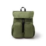 Mochila de nylon com compartimento amplo e fecho com cordão PC 15'' cor verde-escuro segunda vista
