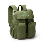 Mochila de nylon com compartimento amplo e fecho com cordão PC 15'' cor verde-escuro primeira vista de uso