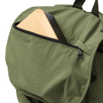 Mochila de nylon com compartimento amplo e fecho com cordão PC 15'' cor verde-escuro vista detalhe 2