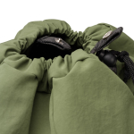 Mochila de nylon com compartimento amplo e fecho com cordão PC 15'' cor verde-escuro vista detalhe 3