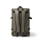 Mochila térmica em pele sintética com interior isotérmico e abertura cor verde-escuro