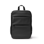 Mochila em pele sintética para portátil com duplo compartimento 15'' cor preto segunda vista