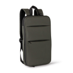 Mochila em pele sintética para portátil com duplo compartimento 15'' cor verde-escuro primeira vista de uso