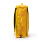 Saco mochila convertível de viagem em pele sintética e poliéster cor vermelho terceira vista