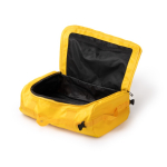 Saco mochila convertível de viagem em pele sintética e poliéster cor vermelho vista detalhe 1