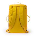 Saco mochila convertível de viagem em pele sintética e poliéster cor vermelho