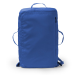 Saco mochila convertível de viagem em pele sintética e poliéster cor azul real segunda vista