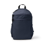 Mochila de nylon com bolsos laterais para garrafas 10'' cor azul-marinho segunda vista
