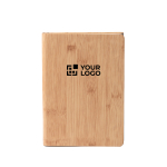 Bloco de notas A5 com suporte para telemóvel e tapete de rato, folhas lisas vista principal