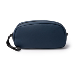 Necessaire em pele sintética com duplo compartimento e fecho de correr cor azul-marinho segunda vista