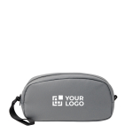 Necessaire em pele sintética com duplo compartimento e fecho de correr vista principal