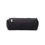 Necessaire de algodão reciclado com bolso exterior 300 g/m² cor preto segunda vista