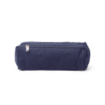 Necessaire de algodão reciclado com bolso exterior 300 g/m² cor azul-marinho segunda vista