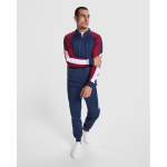 Calças desporto compridas com bolsos laterais 210 g/m² Roly Direct Urus cor azul-marinho vista detalhe 1