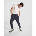 Calças jogger de algodão unissexo com bolsos laterais 390 g/m² Roly cor cinzento-claro vista detalhe 1