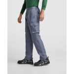 Calças de poliéster unissexo multibolsos 140 g/m² Roly Direct Warmor cor cinzento topo quinta vista de uso