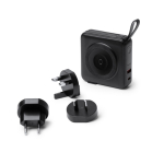 Bateria externa 3 em 1 com carregamento rápido sem fios 15W 10.000 mAh cor preto primeira vista de uso