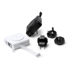 Bateria externa 3 em 1 com carregamento rápido sem fios 15W 10.000 mAh cor preto vista detalhe 4