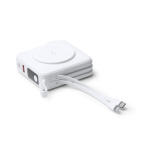 Bateria externa 3 em 1 com carregamento rápido sem fios 15W 10.000 mAh cor preto vista detalhe 6