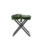 Cadeira dobrável compacta em poliéster com capa e bolsos vista principal